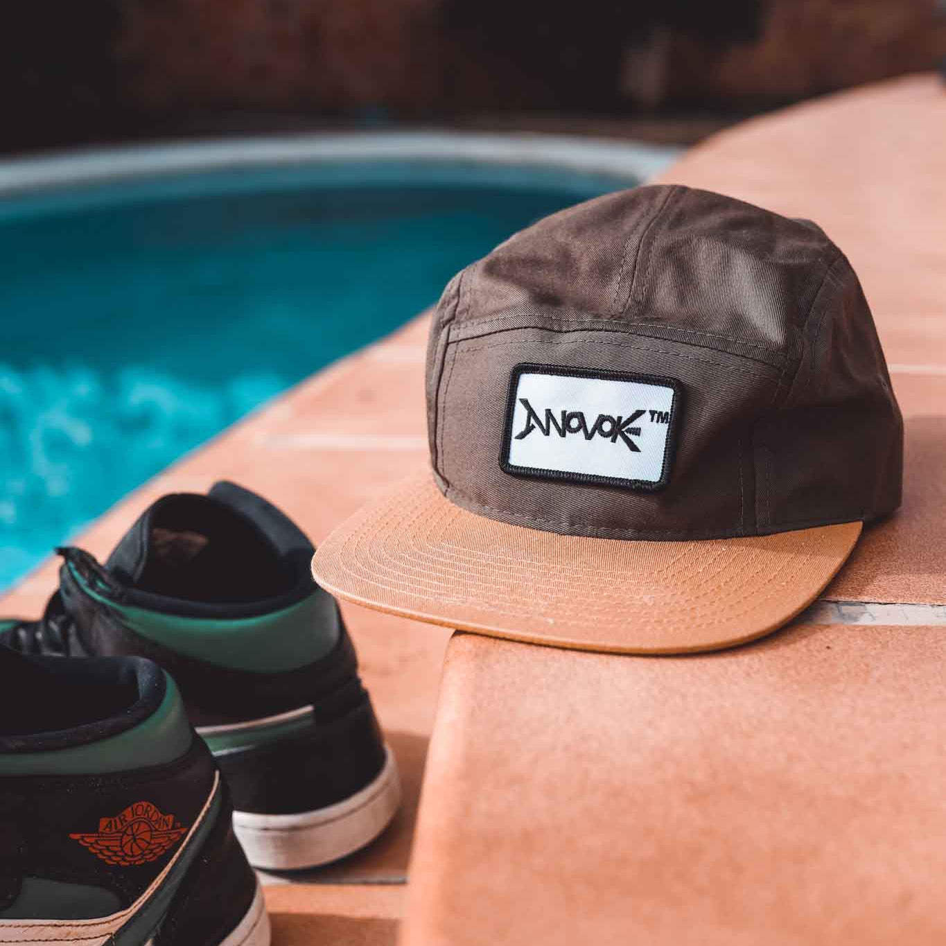 Tan/Green Camper Hat