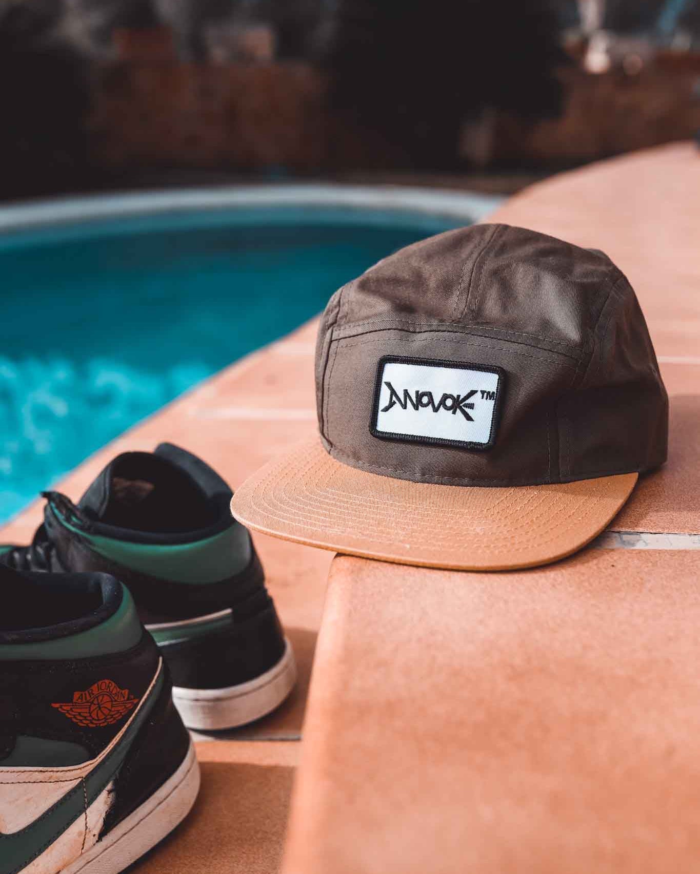 Tan/Green Camper Hat
