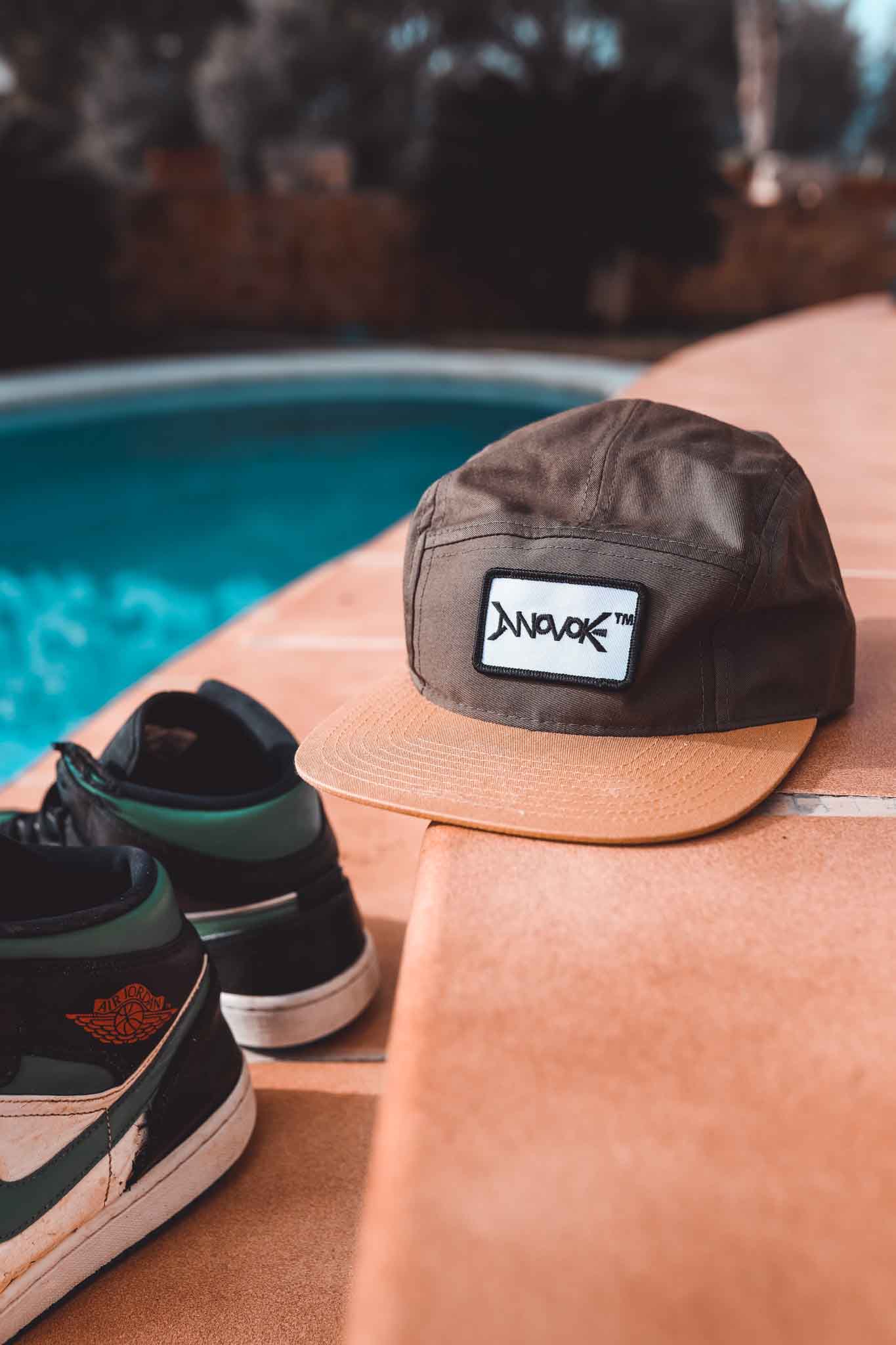 Tan/Green Camper Hat
